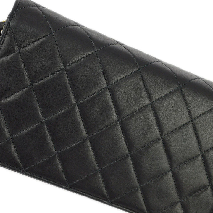 Top Quality Chanel Black Lambskin Pushlock Mini Full Flap Shoulder Bag