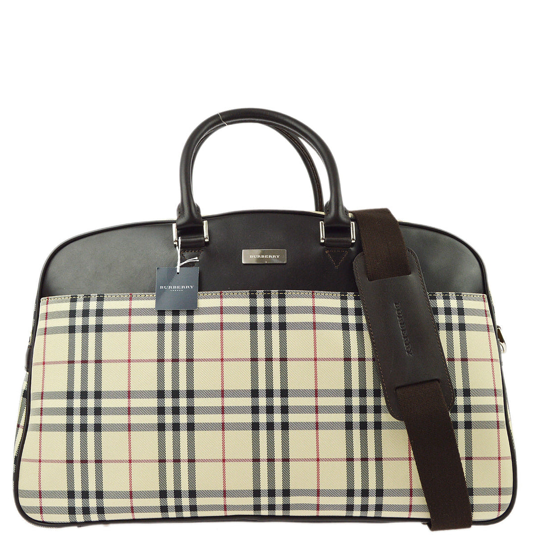 BURBERRY Check 2way Shoulder Handbag 161286
