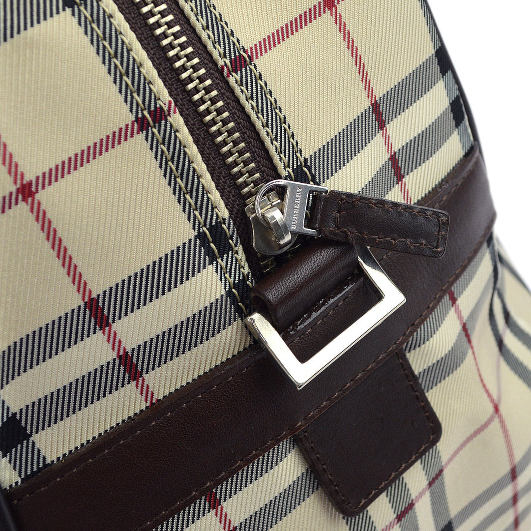 BURBERRY Check 2way Duffle Shoulder Handbag 161404