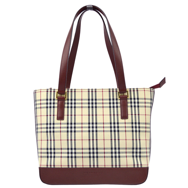 BURBERRY Check Tote Handbag KK30816
