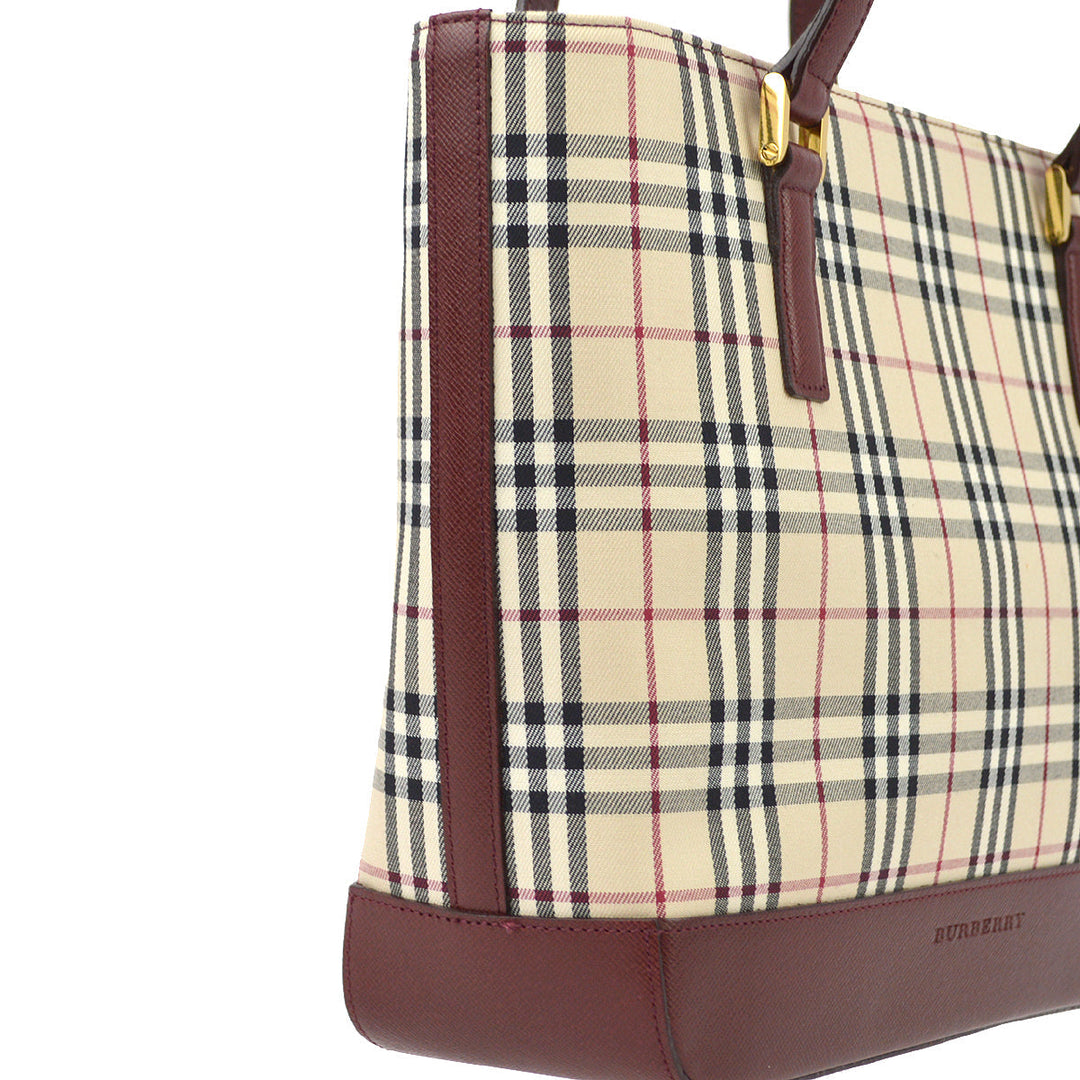 BURBERRY Check Tote Handbag KK30816