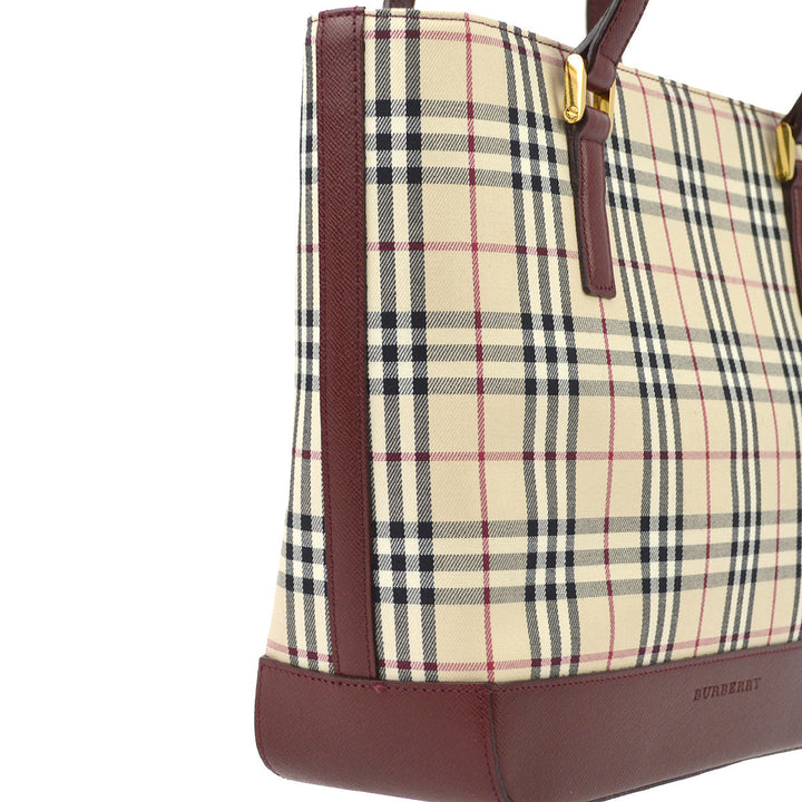 BURBERRY Check Tote Handbag KK30816