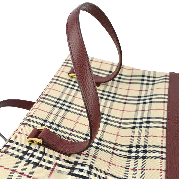 BURBERRY Check Tote Handbag KK30816
