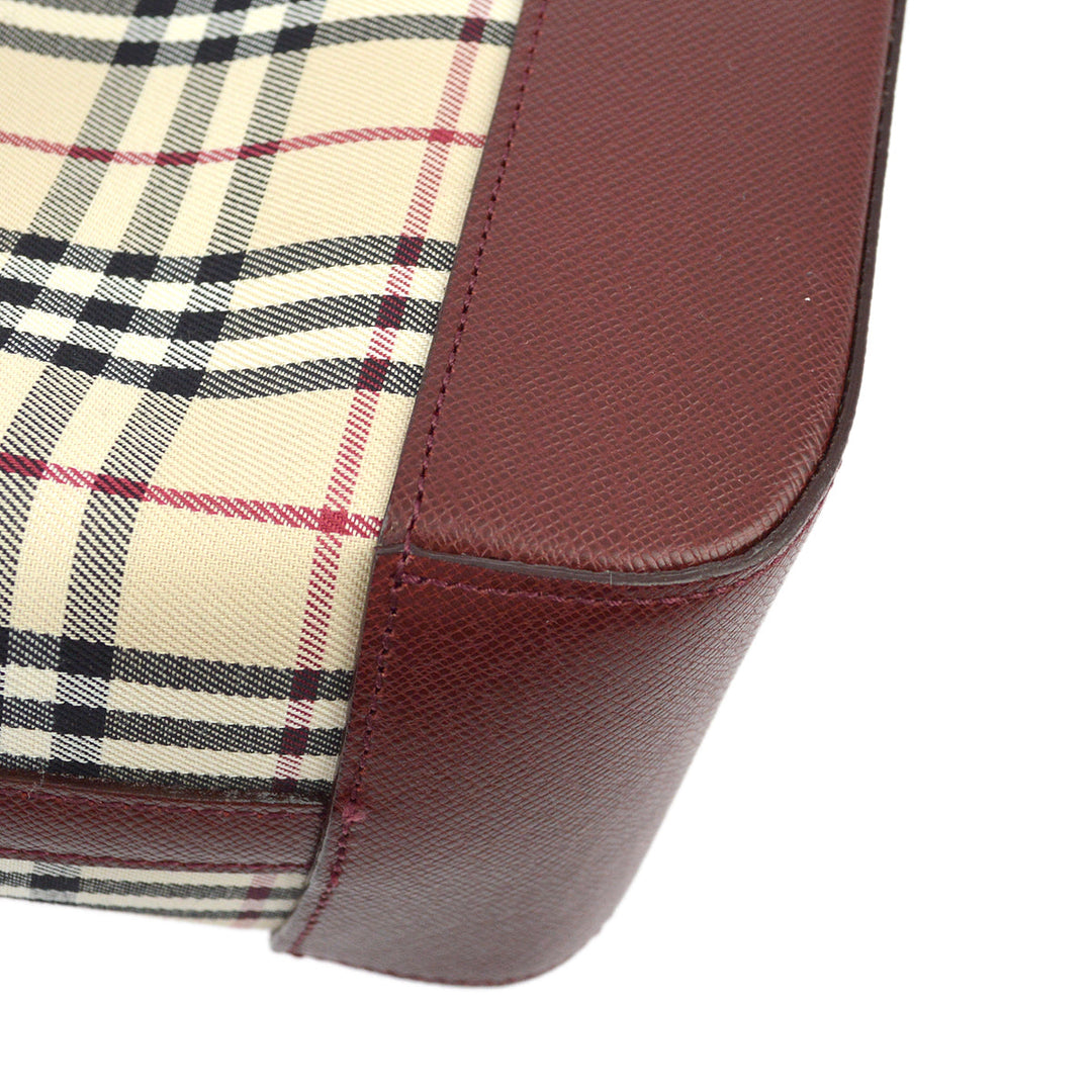 BURBERRY Check Tote Handbag KK30816