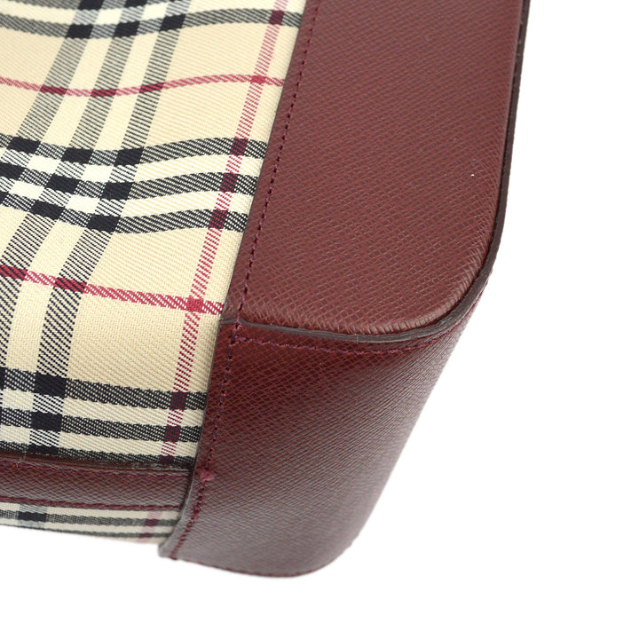 BURBERRY Check Tote Handbag KK30816