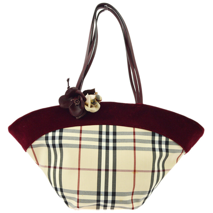 BURBERRY Check Tote Handbag KK30795