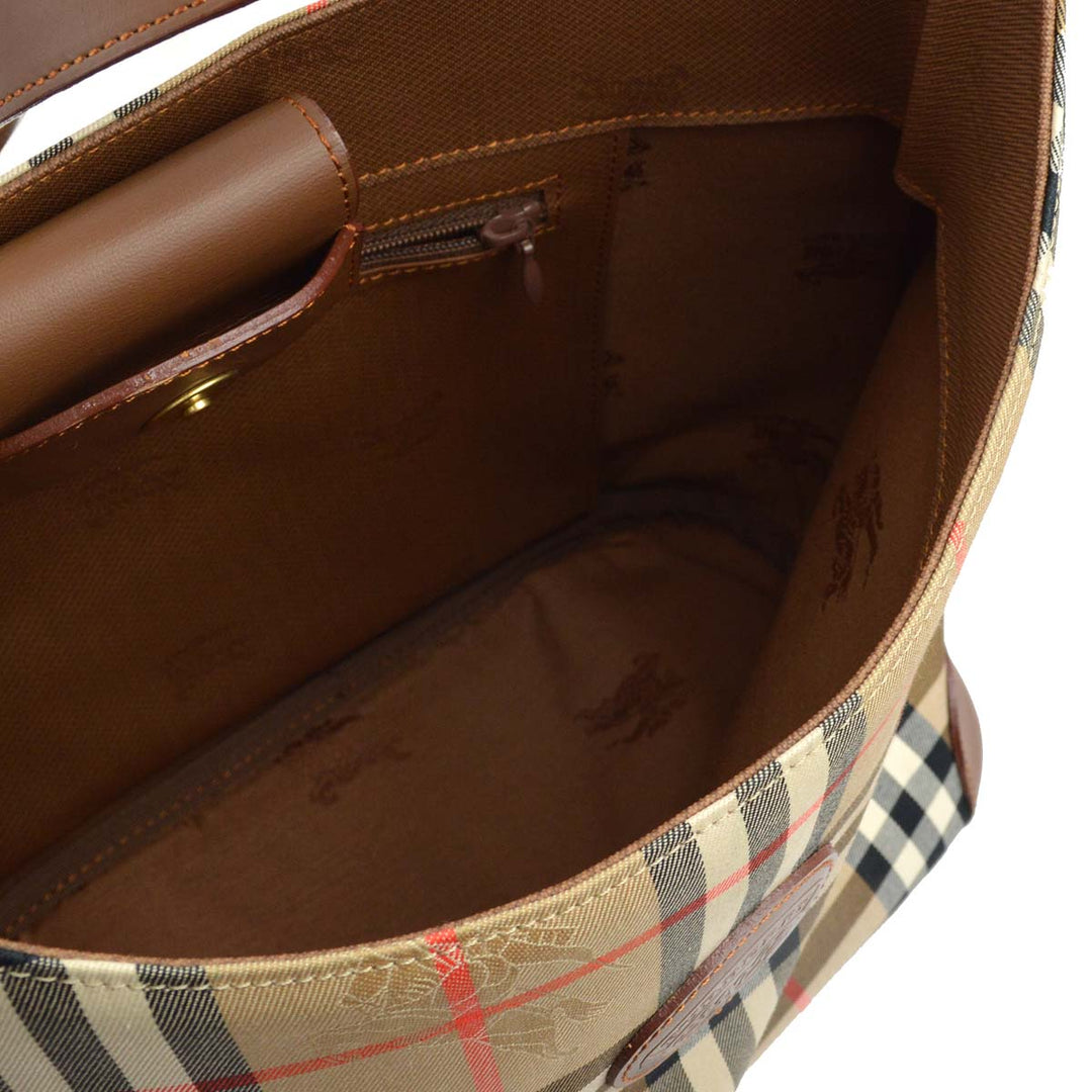 BURBERRYs Beige House Check Shoulder Bag 172305