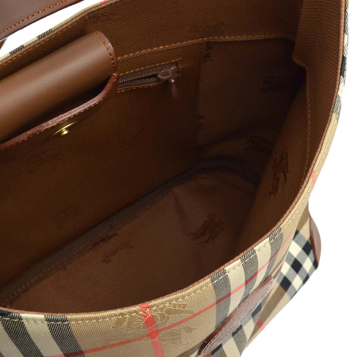 BURBERRYs Beige House Check Shoulder Bag 172305