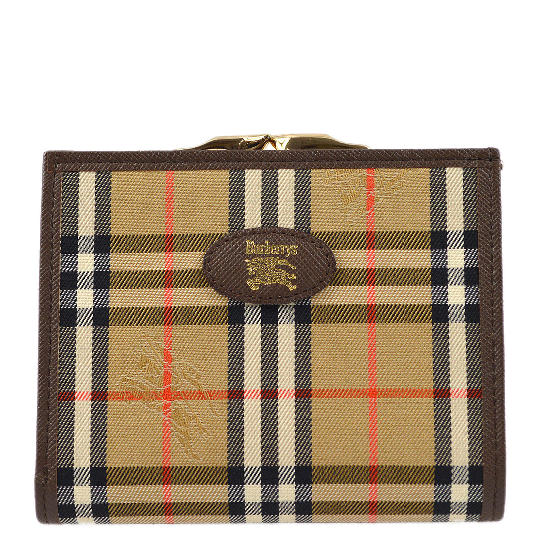 BURBERRYs Brown House Check Wallet Purse 191450