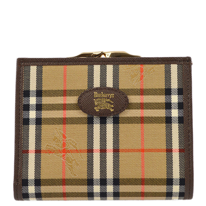 BURBERRYs Brown House Check Wallet Purse 191450