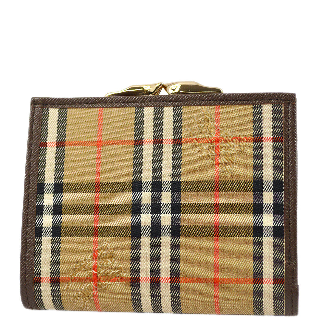 BURBERRYs Brown House Check Wallet Purse 191450