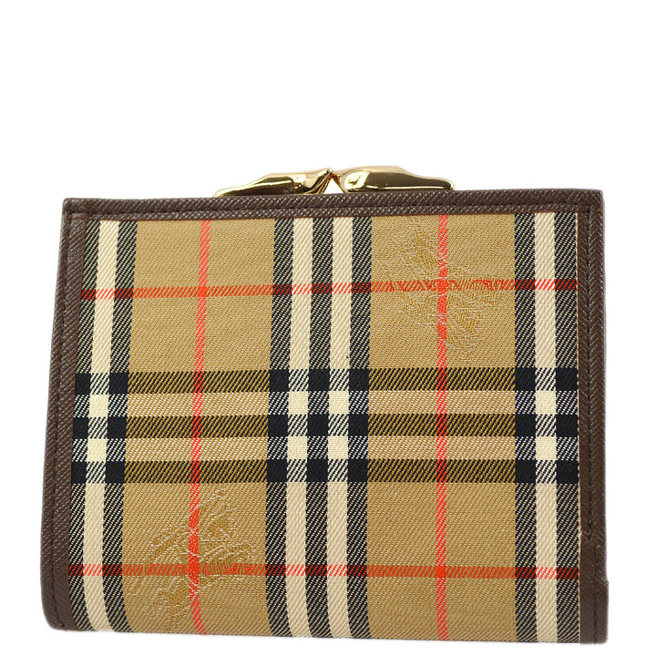 BURBERRYs Brown House Check Wallet Purse 191450