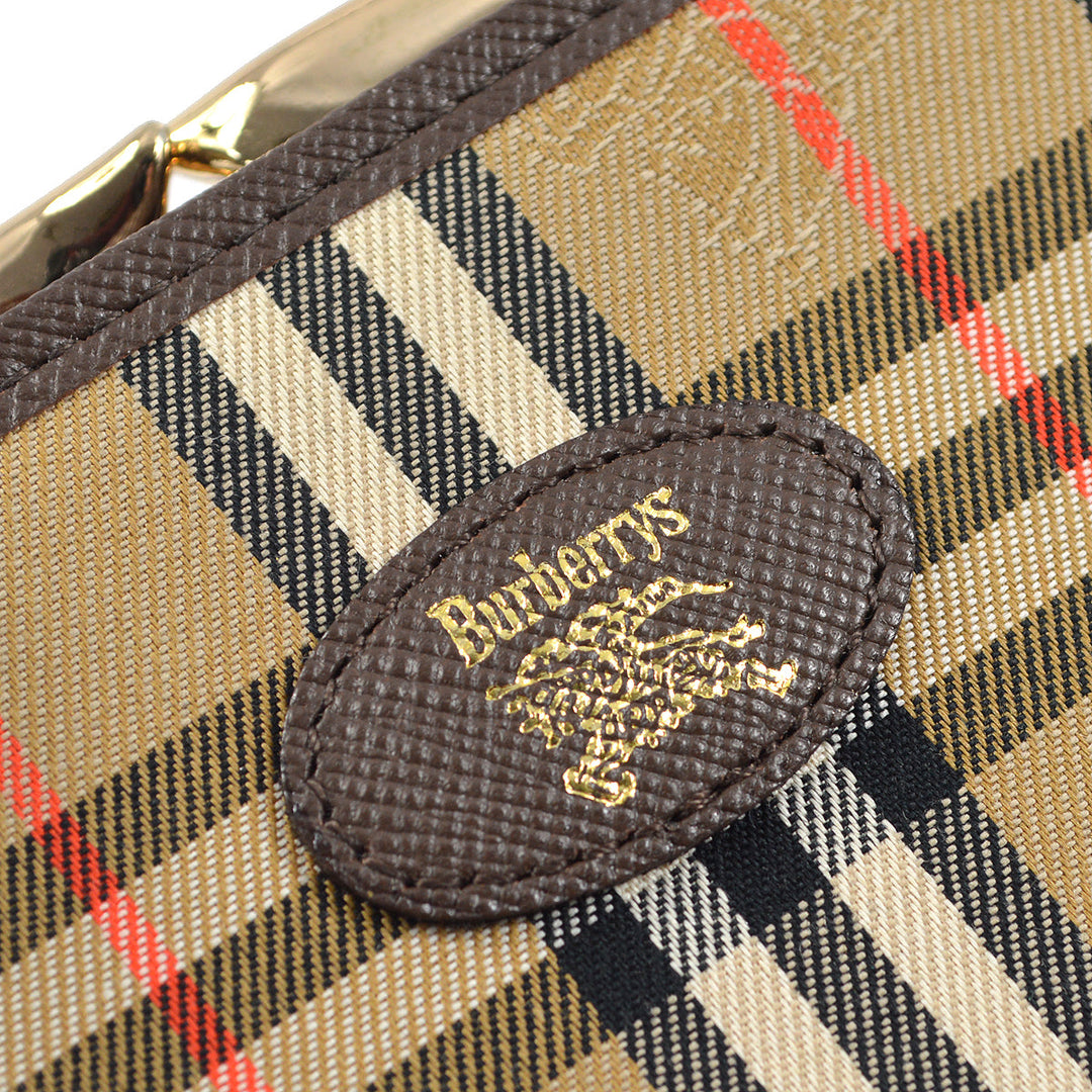 BURBERRYs Brown House Check Wallet Purse 191450