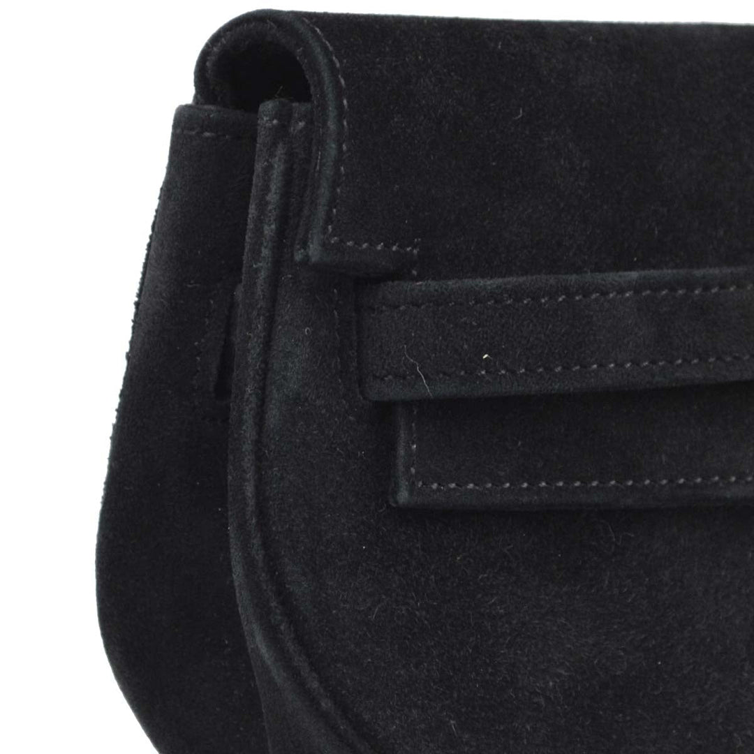 Premium Handmade Hermes * 1991 Black Doblis Banana Kelly Clutch Handbag 192060