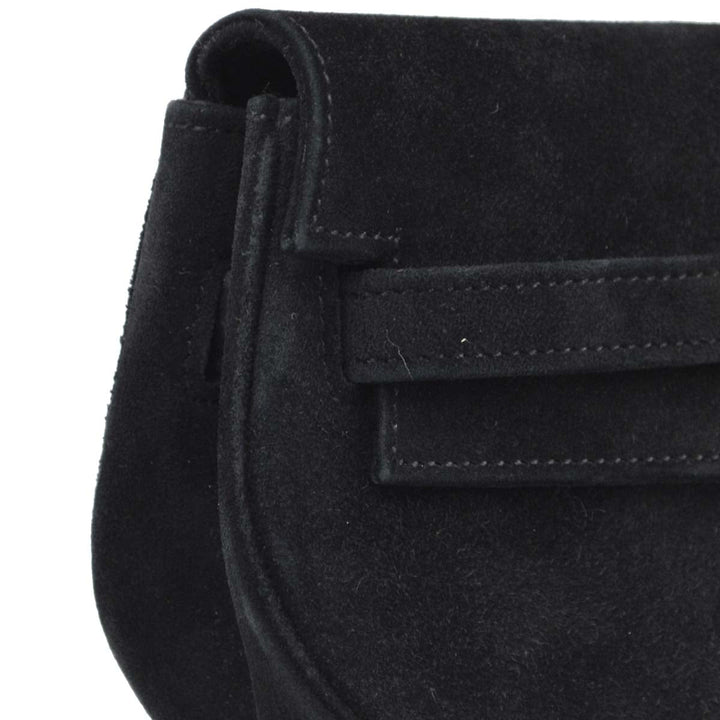 Premium Handmade Hermes * 1991 Black Doblis Banana Kelly Clutch Handbag 192060