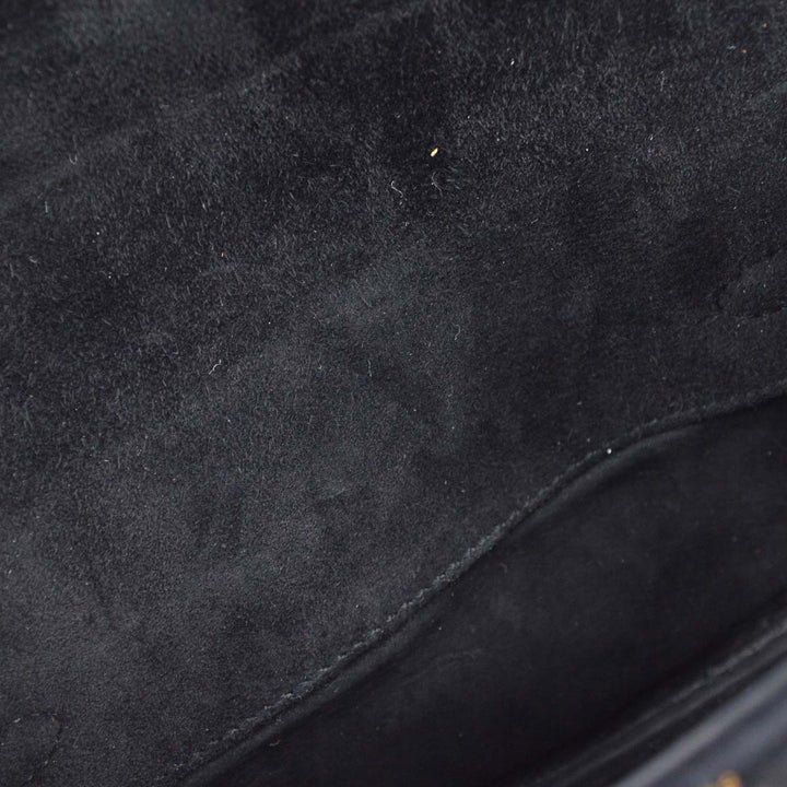 Premium Handmade Hermes * 1991 Black Doblis Banana Kelly Clutch Handbag 192060