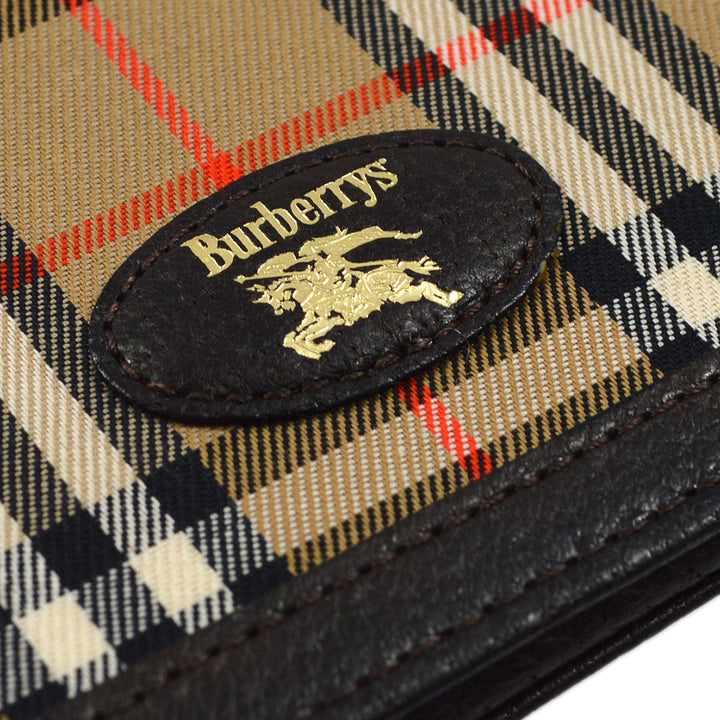 BURBERRYs Brown House Check Card Holder Wallet 172560
