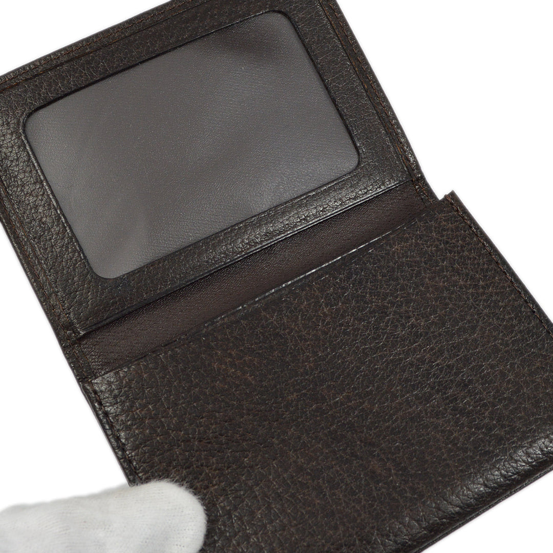 BURBERRYs Brown House Check Card Holder Wallet 172560