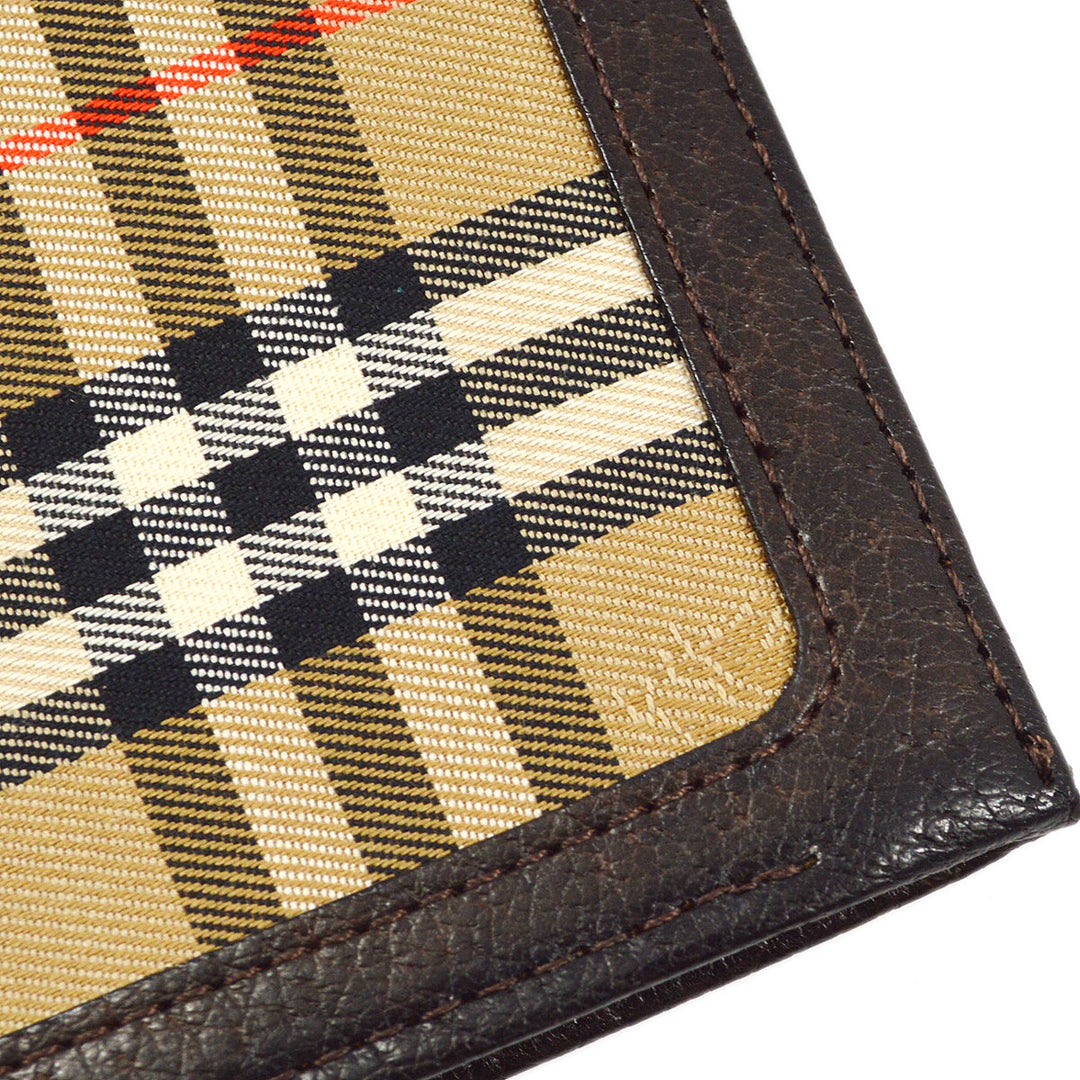 BURBERRYs Brown House Check Card Holder Wallet 172560