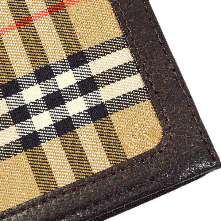 BURBERRYs Brown House Check Card Holder Wallet 172560