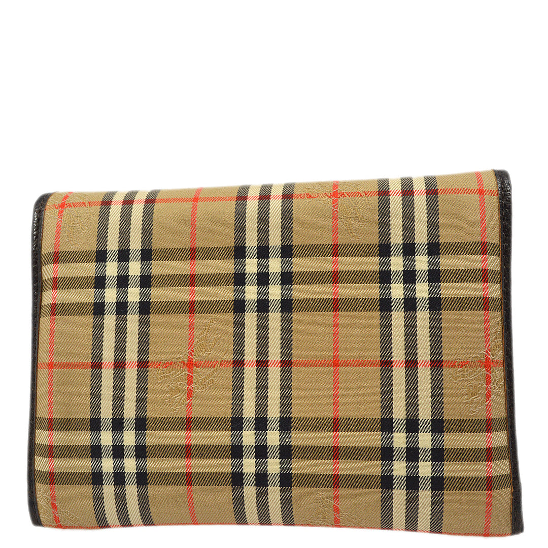 BURBERRYs Beige House Check Pouch Bag 172561