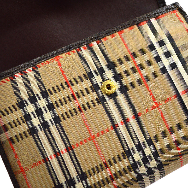 BURBERRYs Beige House Check Pouch Bag 172561