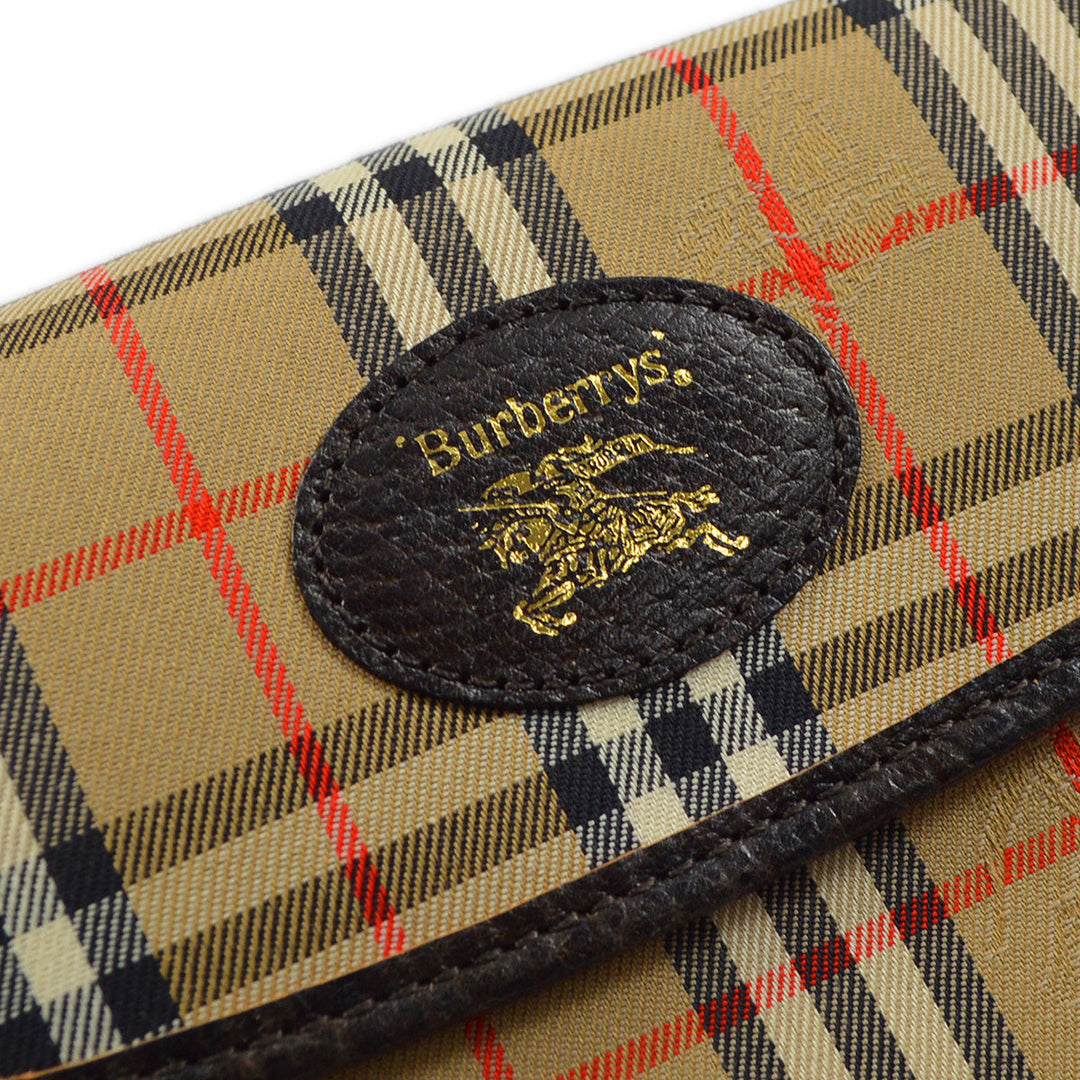 BURBERRYs Beige House Check Pouch Bag 172561