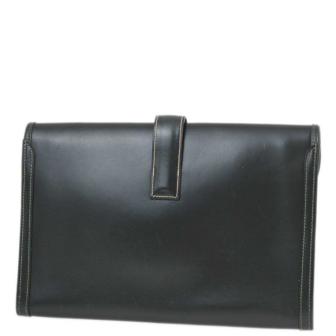 Top quality Hermes Green Box Calf Jige Clutch Bag 192478