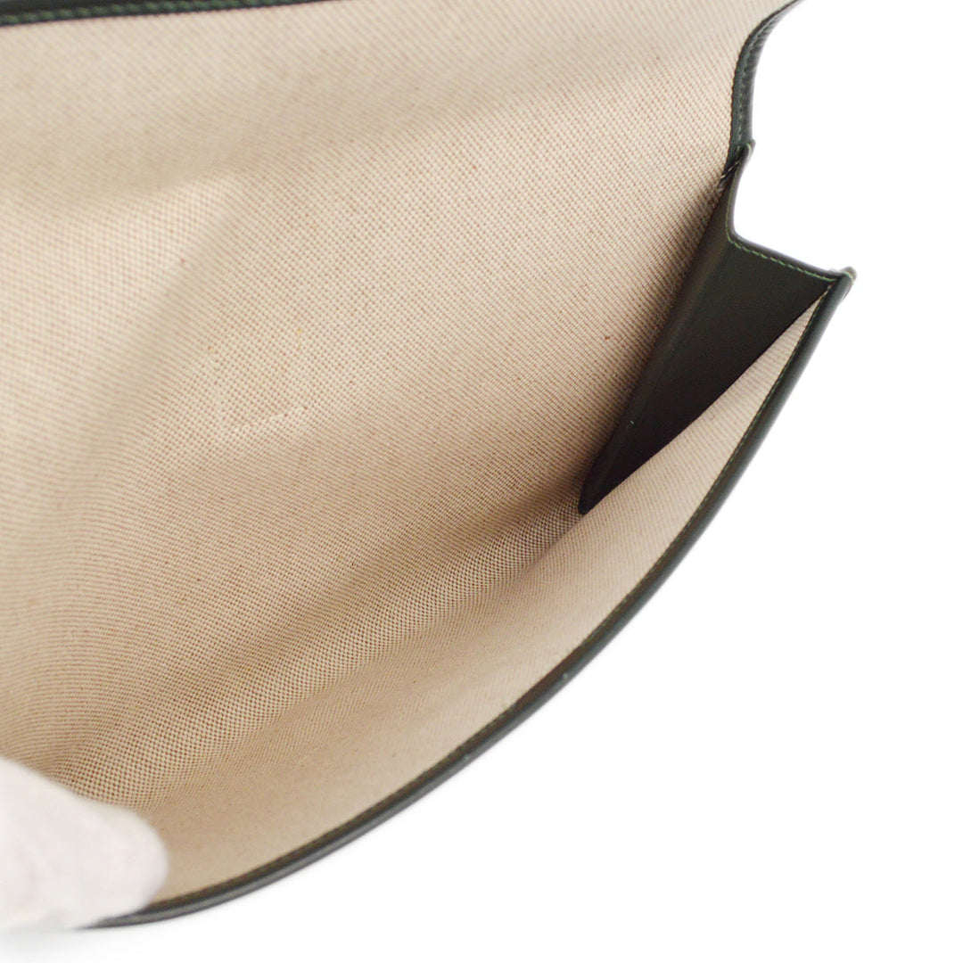 Top quality Hermes Green Box Calf Jige Clutch Bag 192478