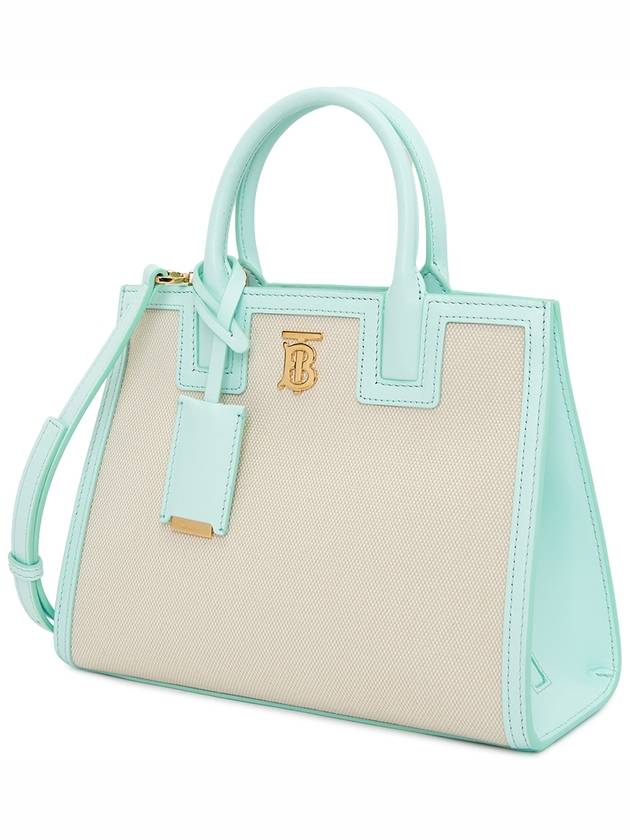 Burberry Mini Frances Canvas Tote Bag Mint