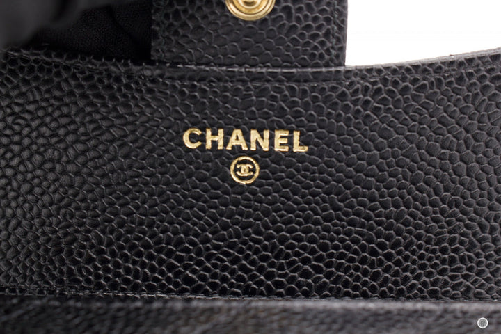 Top Quality Chanel AP0231 Y01588 Classic Fold Wallet (old Model: A82288) Black Caviar Short Wallet Ghw