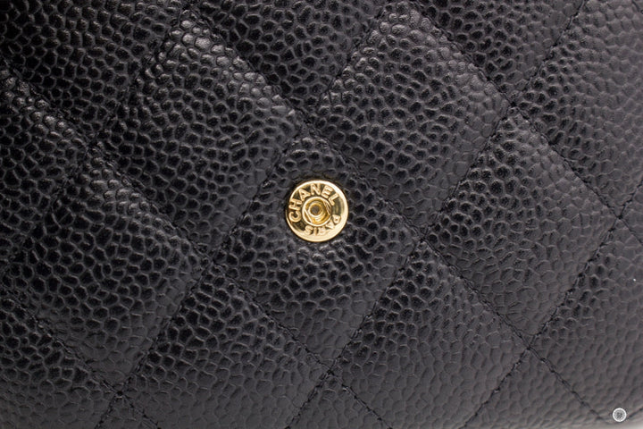 Top Quality Chanel AP0231 Y01588 Classic Fold Wallet (old Model: A82288) Black Caviar Short Wallet Ghw