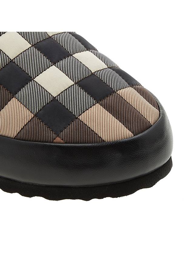 Burberry House Check Flat Slippers Brown