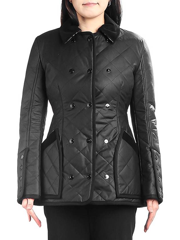 Burberry WoMen's Diamond Quilted Cotton Jacket Black