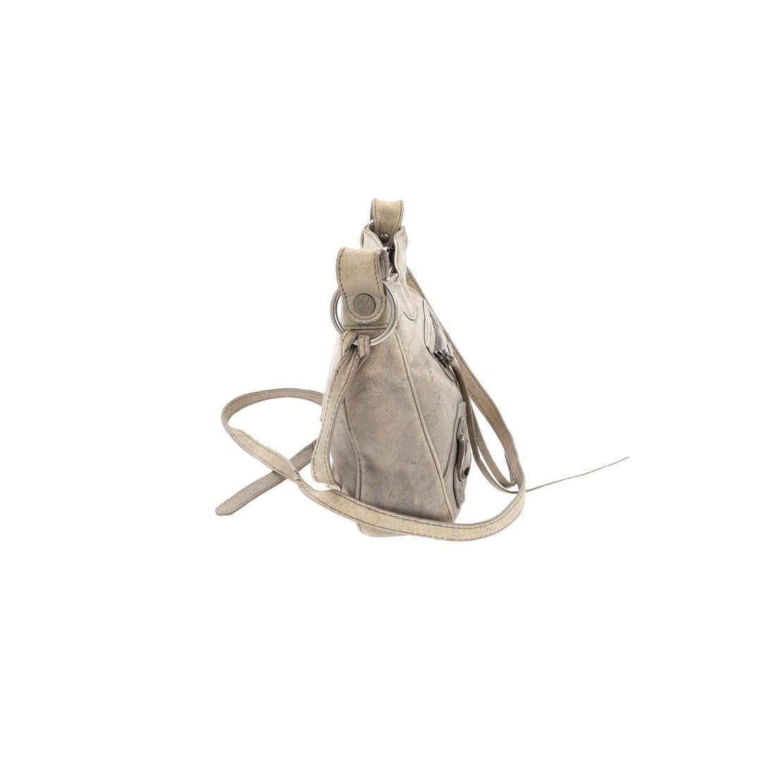 balenciaga Hip Crossbody Bag in Grey Leather