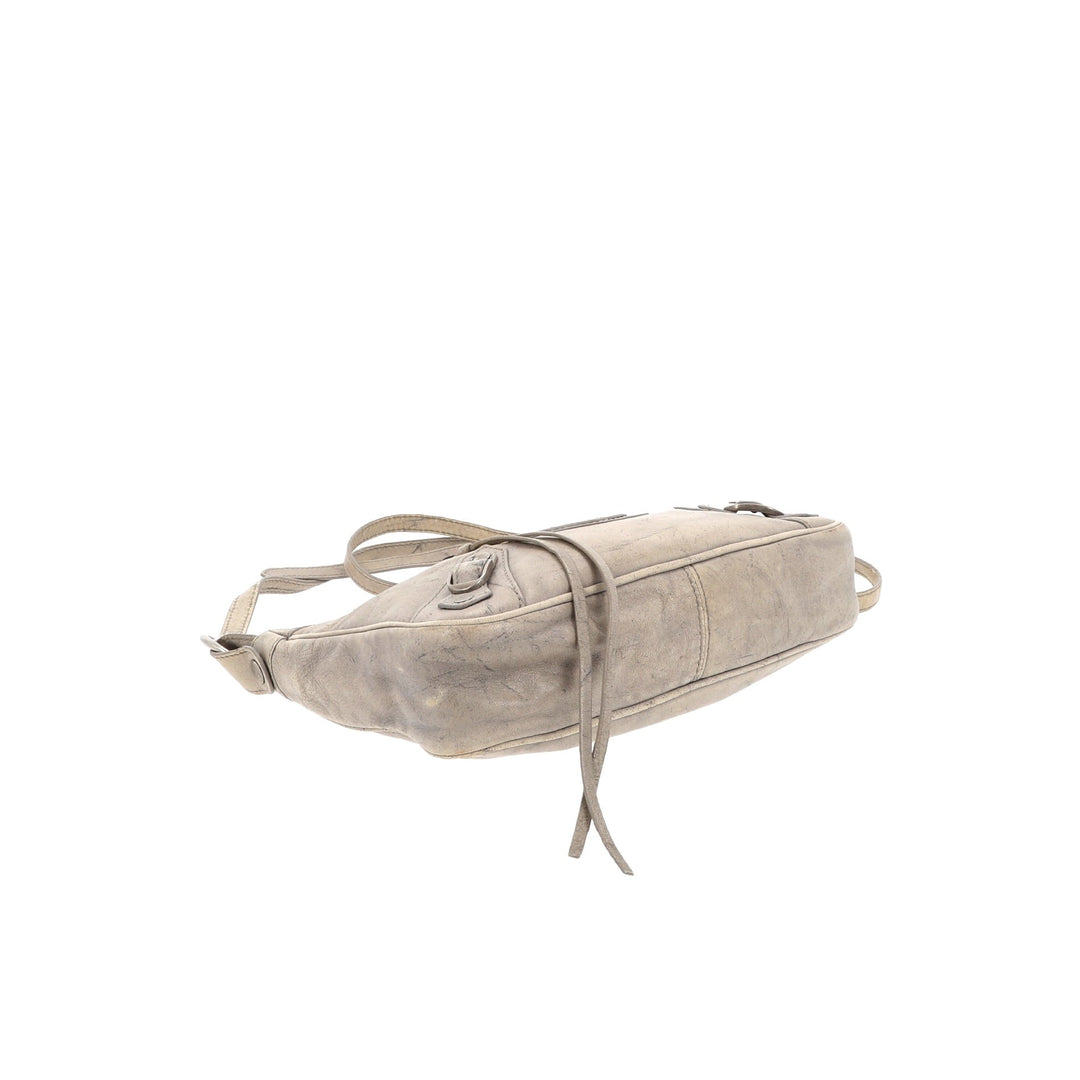 balenciaga Hip Crossbody Bag in Grey Leather