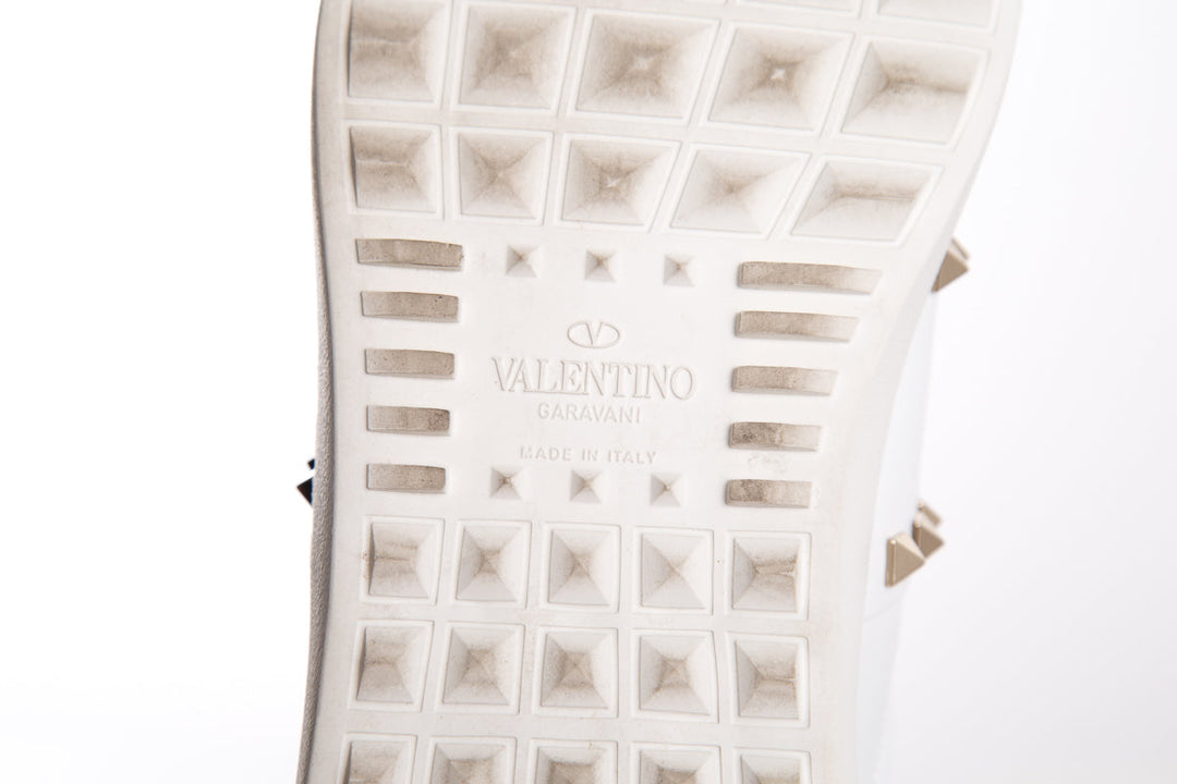 Valentino White Rockstud  Sneakers SZ 42