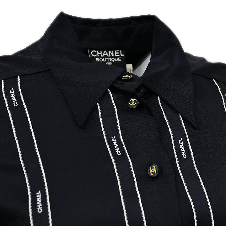 Top Quality Chanel Blouse Shirt Black 94A #38