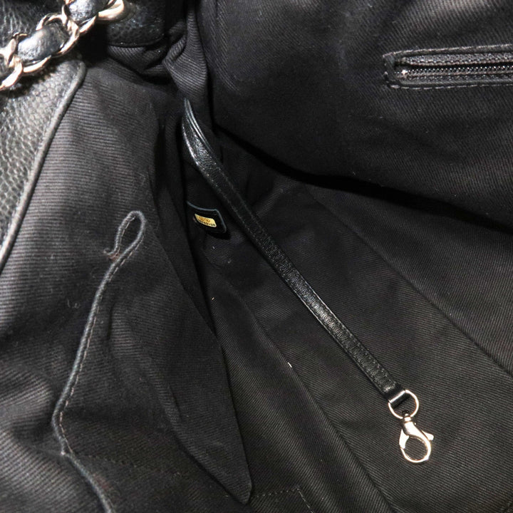 Top Quality Chanel Matelasse Caviar Skin Chain Tote Bag Shoulder Bag Black