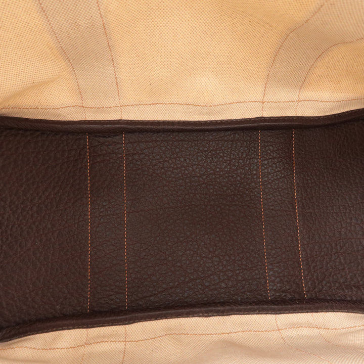 HERMES Garden Party Toile Ash Leather PM 髫ｨ繝ｻ・ｽ・｡ I  Stamped Beige