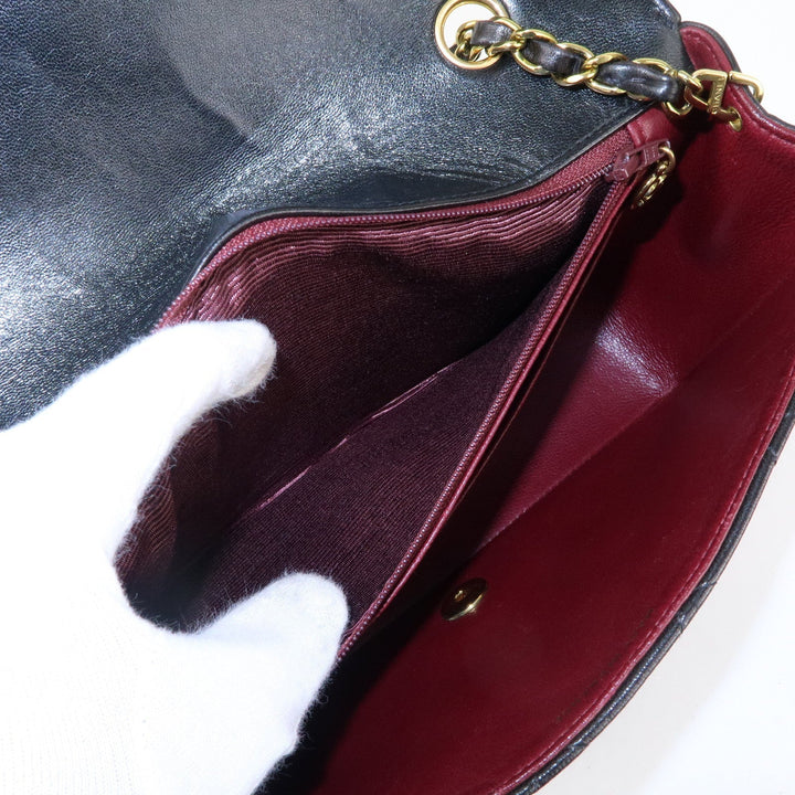Top Quality Chanel Matelasse Lambskin Diana Chain Shoulder Bag Black A01165