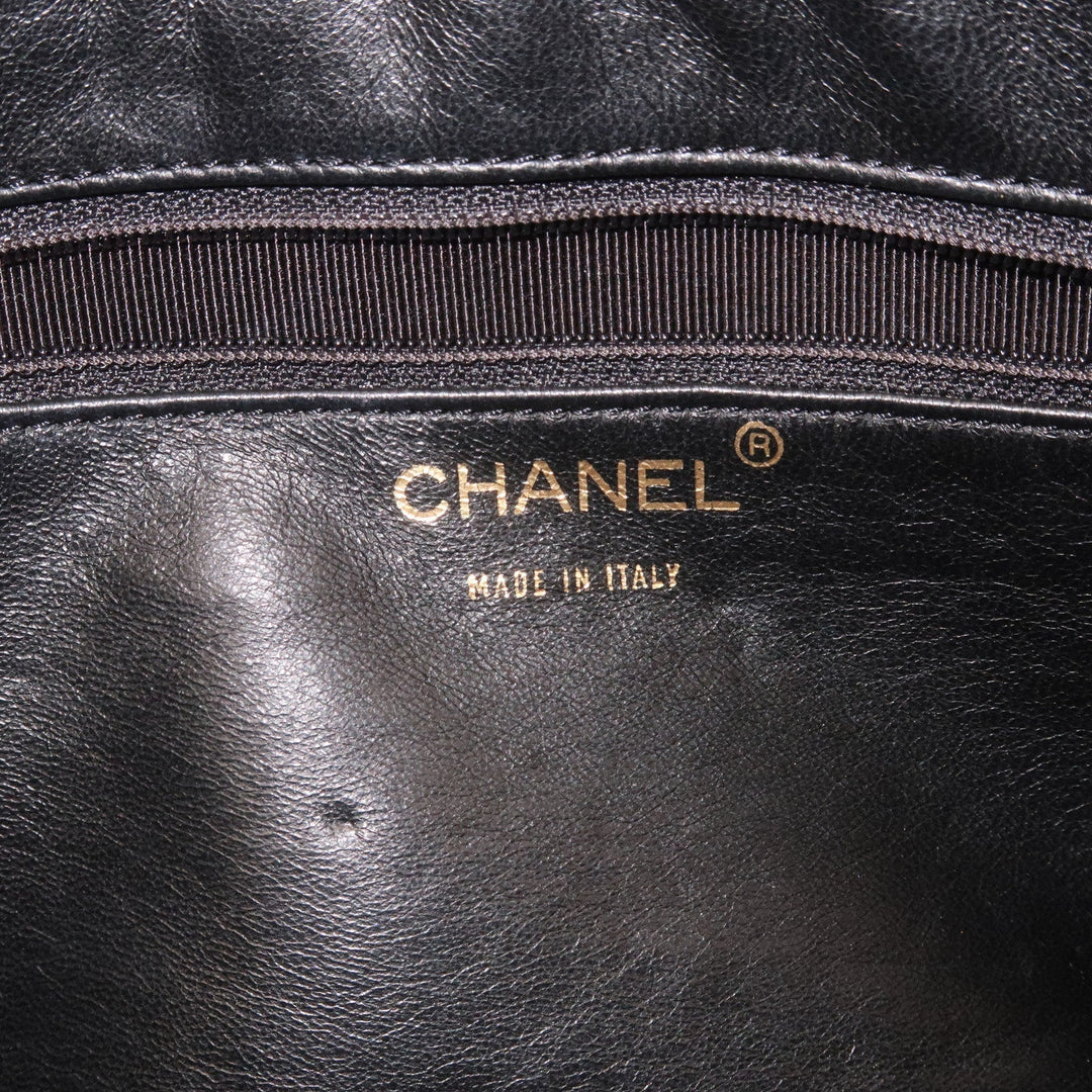 Top Quality Chanel Chocolate Bar Lamb Skin Chain Shoulder Bag Black