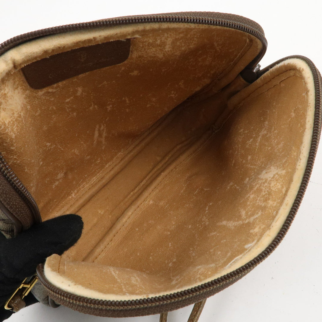 GUCCI Old Gucci GG Plus Leather Shoulder Bag Beige 97.02.068