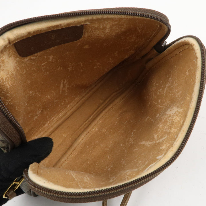 GUCCI Old Gucci GG Plus Leather Shoulder Bag Beige 97.02.068