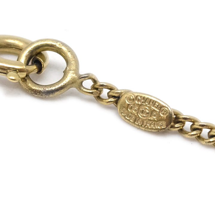 Top Quality Chanel CC Chain Pendant Necklace Gold 05A