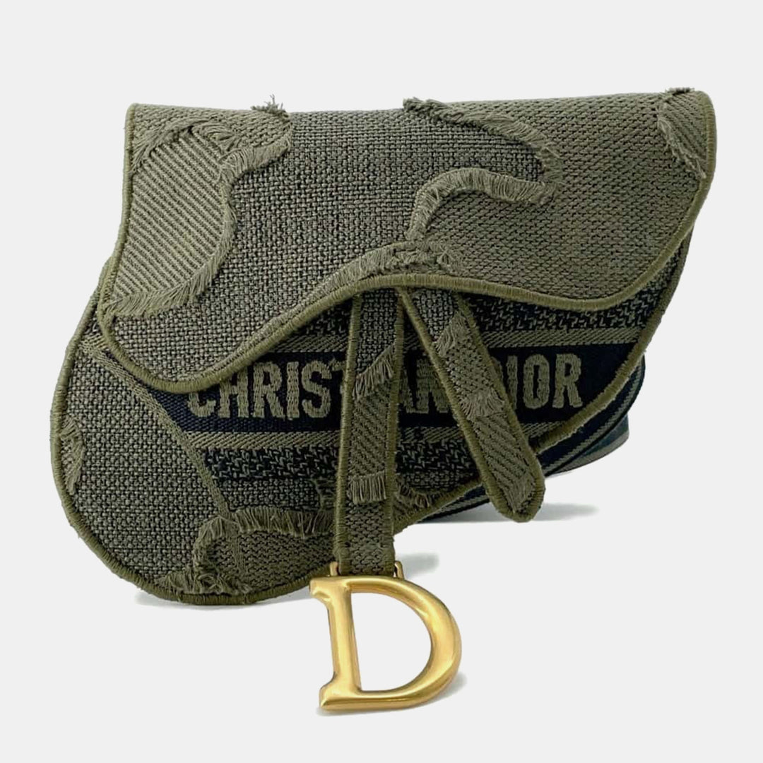 Top quality Dior Green Camouflage Saddle Belt Bag