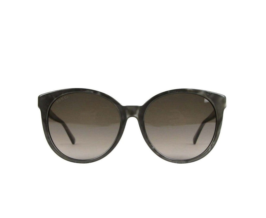 Gucci Women's ivory  Acetate Round Sunglasses GG Logo