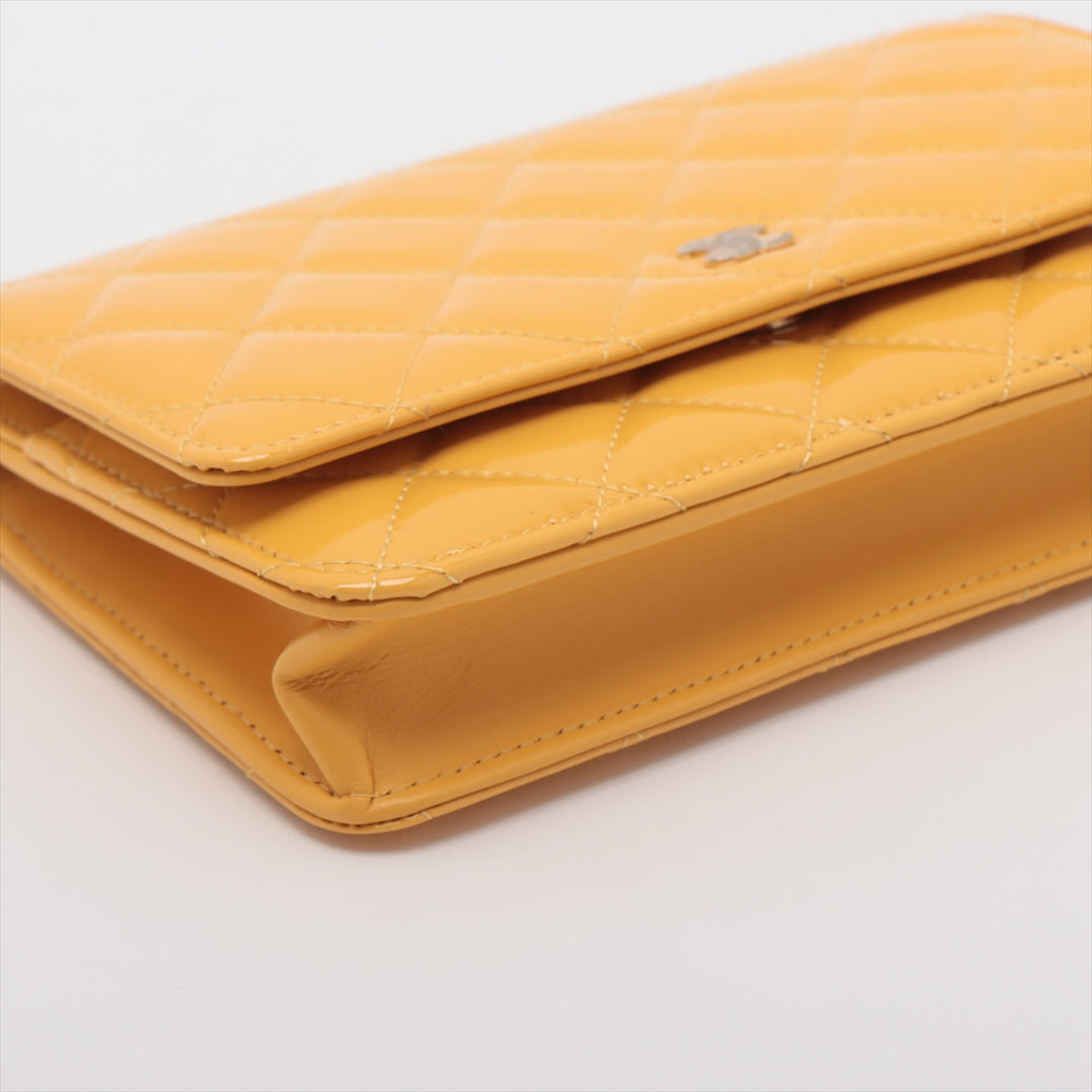 Top Quality Chanel Wallet on Chain in Patent Yellow
