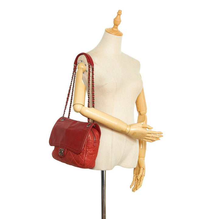 Top Quality Chanel Cocomark Chain houlder Bag Red Leather Lady Chanel
