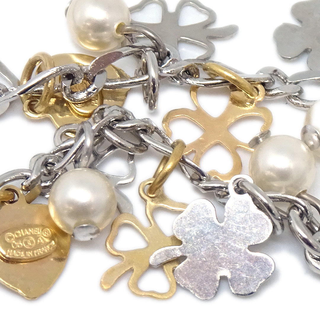 Top Quality Chanel Artificial Pearl Dangle Piercing Earrings Gold 06A
